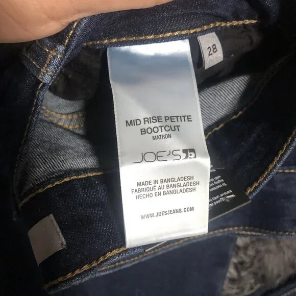 Joe's Women's Jeans The OG Straight Ankle, Size 28, Petite, Bootcut, Dark Wash - Picture 5 of 7